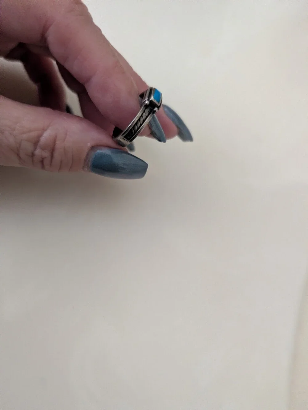 Southwest Turquoise Sterling Silver Ring Size 5.5